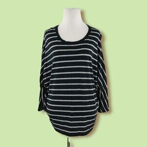 Vince women Shirt S Pima Cotton Modal‎ Striped Dolman Sleeves minimalist soft